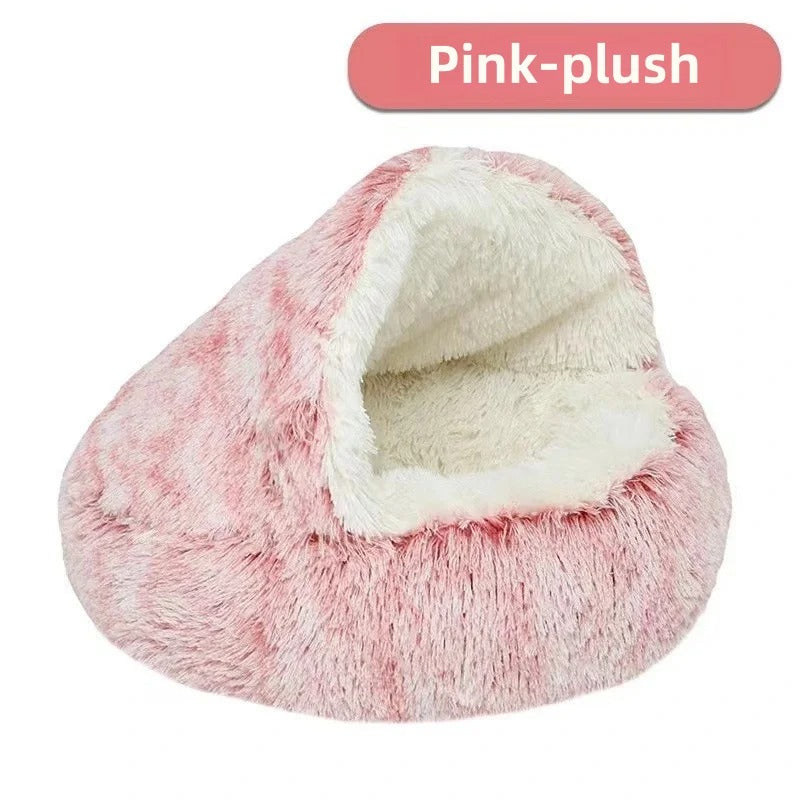 Plush pet bed