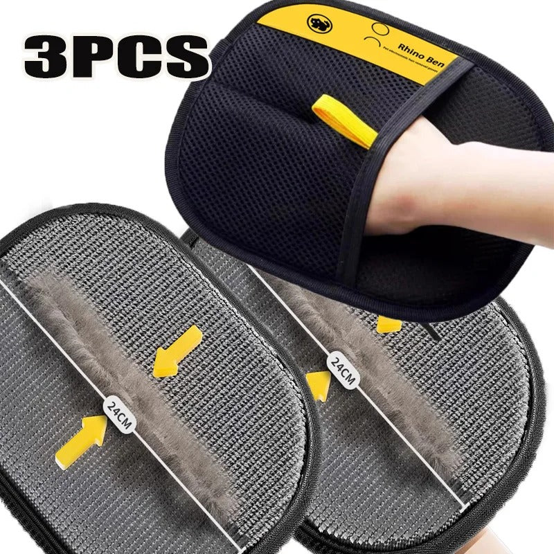 Pet hair cleaning gloves