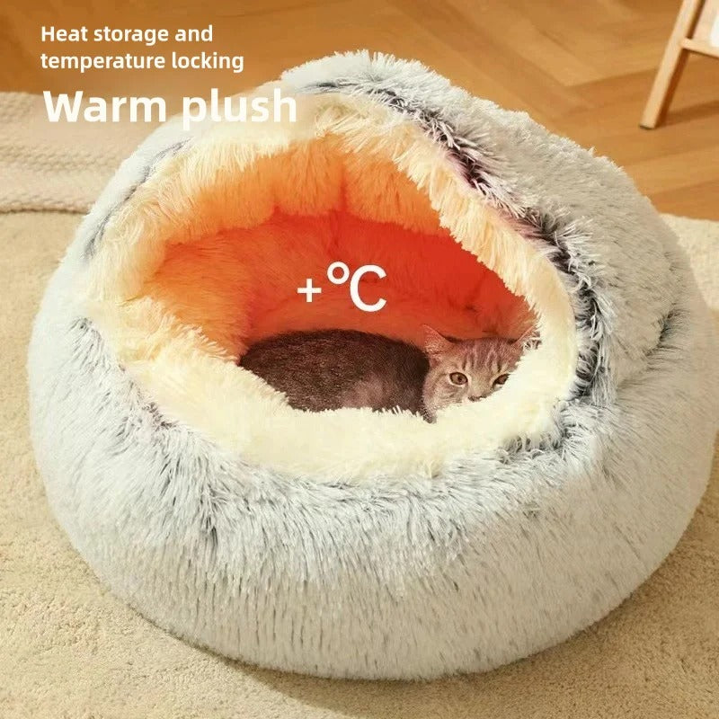 Plush pet bed