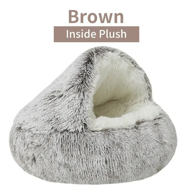 Plush pet bed